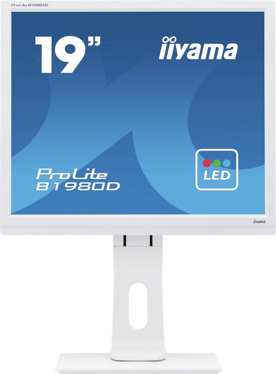 iiyama ProLite B1980D-W1 LED display 48,3 cm (19") 1280 x 1024 Pixels SXGA Wit