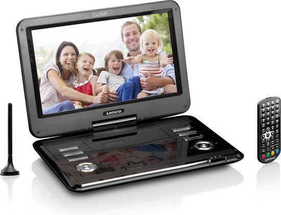 Lenco DVP-1273 - Portable DVD-speler met DVB-T2 - 12 inch - Zwart | bol