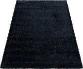 Hoogpolig vloerkleed - Blushy Zwart 140x200cm