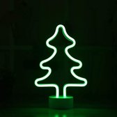 Kerstboom Neon Lamp - Kerstverlichting - Feestelijke Nachtlamp - LED Verlichting - Kerstversiering met USB-aansluiting - Groen