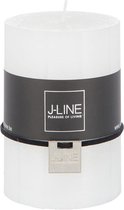 J-Line Cilinderkaars Wit M 48H Set van 6 stuks
