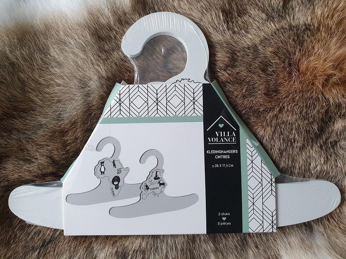 Kledinghangers, kinderkamer, landen met dieren, Villa Volance