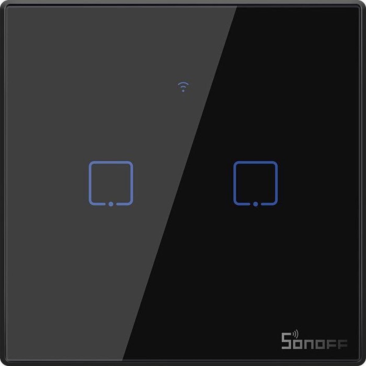 Smart Switch WiFi + RF 433 Sonoff T3 EU TX (2-kanaals)