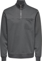 ONLY & SONS ONSOXLEY REG 1/4 ZIP HIGHNECK SWEAT Heren Trui  - Maat XXL