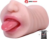 Quick Relief Elena™  - Masturbator - Pocket Pussy - 2 in 1 Blowjob & Vagina - Seks Toys voor Mannen - Deepthroat - 20 cm