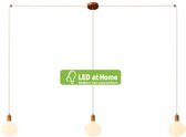 LEDatHOME - Spider - 3-lichts multi-hanglamp Made in Italy lamp met touw stoffen kabel en metalen afwerkingen