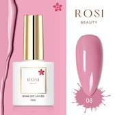 ROSI Beauty Gelpolish - Gel nagellak - Gellak - 10 ML - UV & LED - Roze 08 Nude Pink