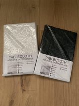 Tafelkleed 150x264cm zwart vinyl 166623