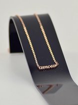 Ketting amour sierletter - rose goud