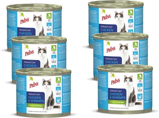 Prins NatureCare Cat Chicken&Shrimps 6x0,2kg