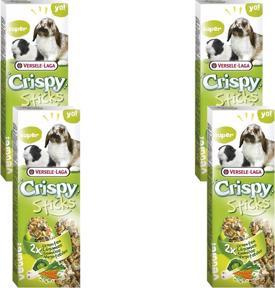 Versele-Laga Crispy Sticks Konijn&Cavia - Konijnensnack - 4 x Groente