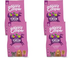 Edgard & Cooper Delicious Venison Adult Hert&Eend&Appel - Hondenvoer - 4 x 2.5 kg Graanvrij