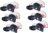 Adori Speelmuis Klein Met Catnip - Kattenspeelgoed - 6 x Assorti per stuk