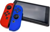 Siliconen Joy-Con Controller Hoesjes | Beschermhoes Skin | Geschikt voor Nintendo Switch & Lite | Softcover Case | Grip | Blauw/Rood