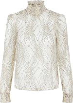 Pieces PCKYLIE LS LACE TOP Dames T-Shirt  - Maat M