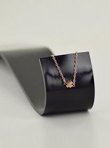 Armband klavertje vier - rose goud