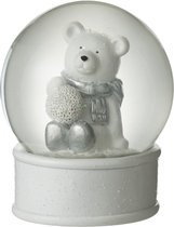 J-Line Waterbal Ijsbeer Poly Wit/Zilver