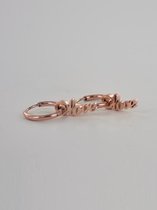 Oorring hanger love - rose goud