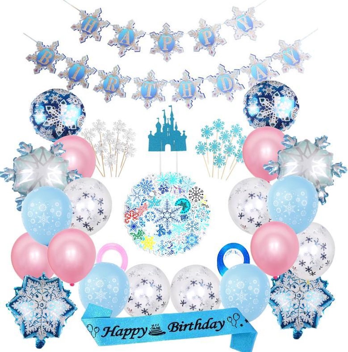 Grommen Bestuiven Temerity Joya Beauty® Frozen Thema Verjaardag Versiering | Kinder Decoratie |  Feestpakket in... | bol.com