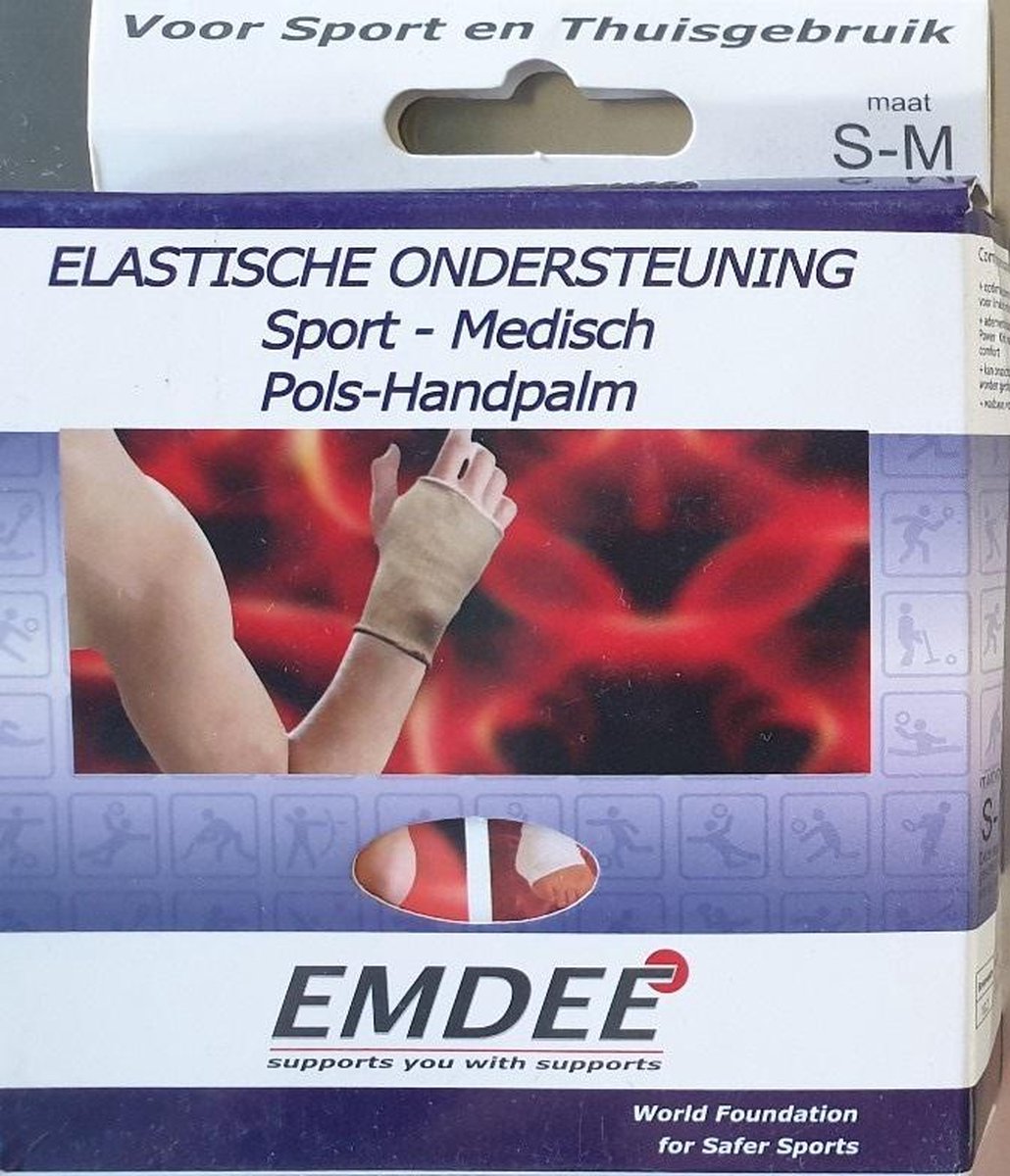 Emdee Pols- / Handpalm Support - Brace - S-M (zie maatvoering in beschrijving)