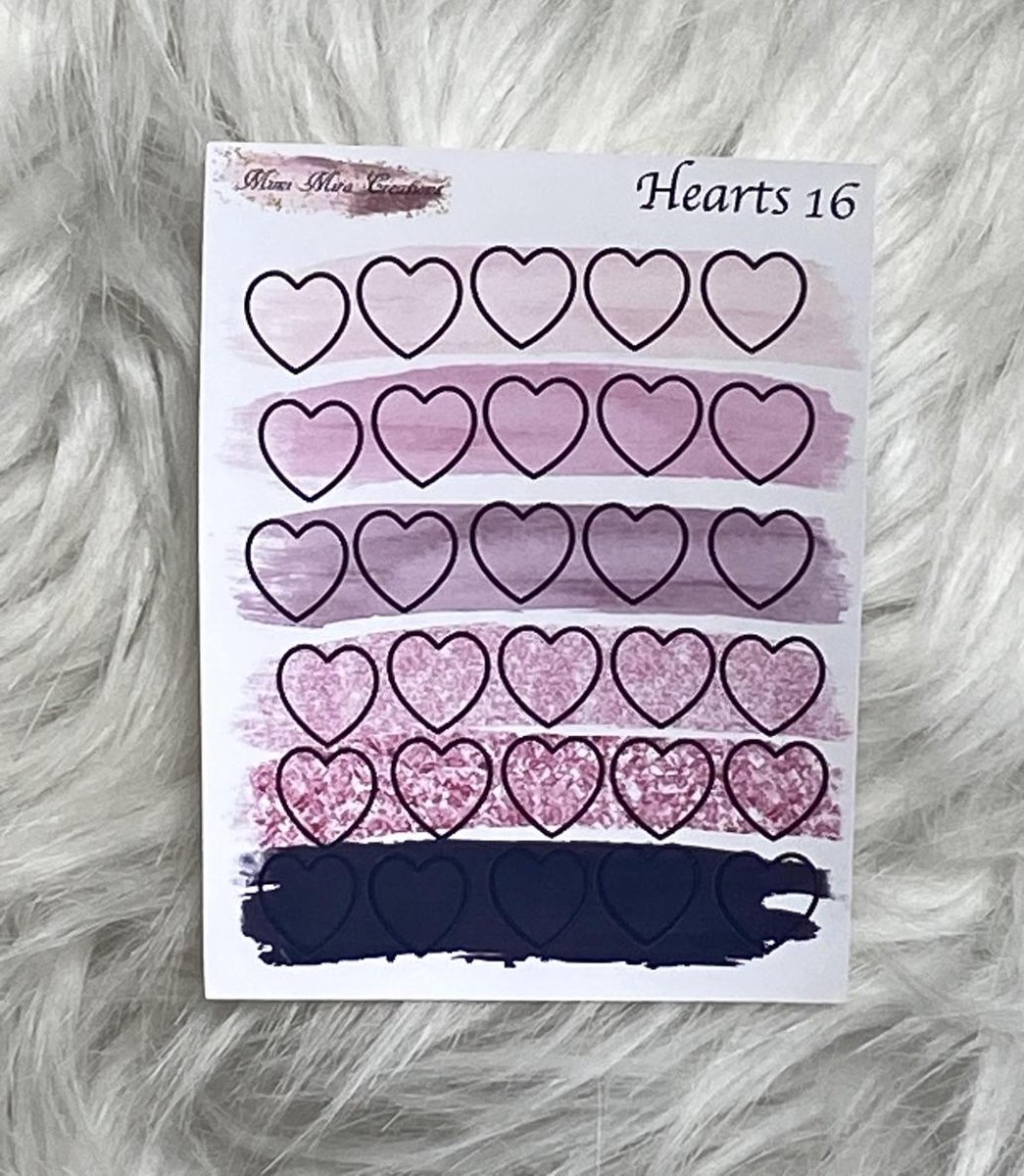 Mimi Mira Creations Functional Planner Stickers Hearts 16