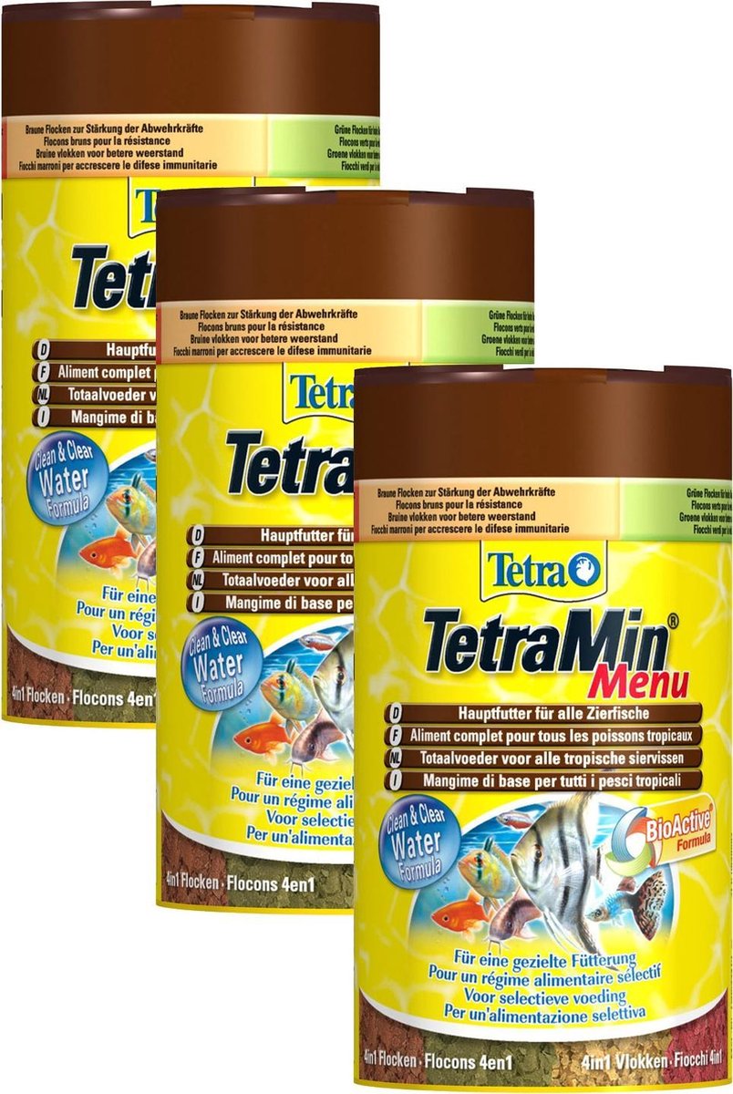 Tetra Menu Food Mix Vlokken - Vissenvoer - 3 x 100 ml