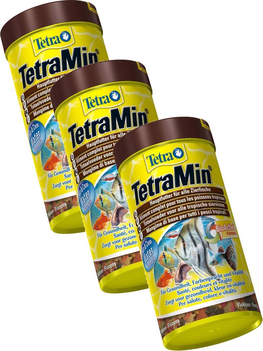 Tetra Tetramin Bio Active Vlokken - Vissenvoer - 3 x 250 ml