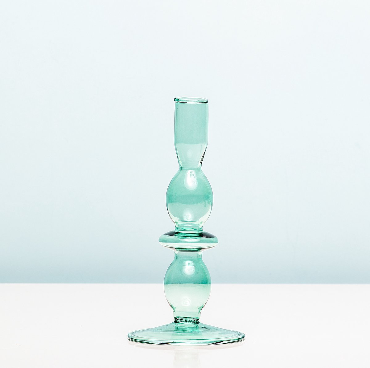Present Time PT Glaskunst Ringen Kandelaar - Medium/groen