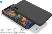 Coverzs Luxe Liquid Silicone case geschikt voor Apple iPhone X / Xs - donkergrijs