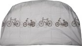 Relaxdays fietshoes - beschermhoes fiets - weerbestendig - 220 x 115 cm - polyethyleen - grijs