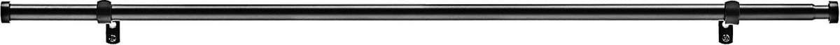 ACAZA Uitschuifbare Gordijnroede voor Gordijn - Aanpasbare Gordijnrail - Stang van 90-170 cm - Mat Zwart