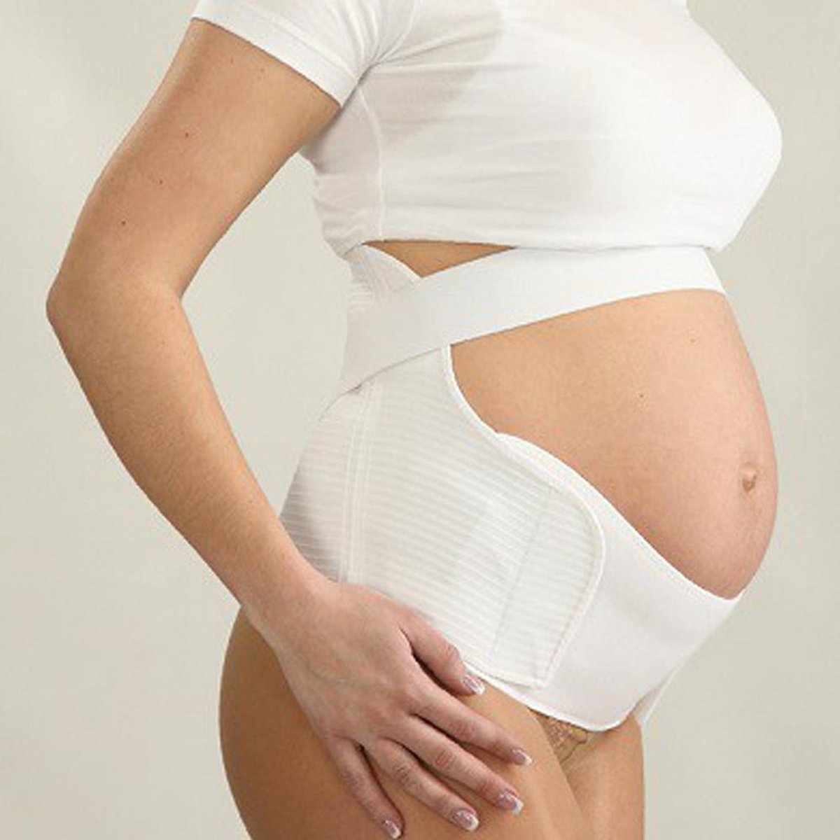 Bekkenbrace Zwangerschap Steunband - Verstelbaar Buikband - Zwangerschapsband - Bekkenbrace Bekkenband - verhoogd comfortniveau BEIGE -S - MADE IN EU
