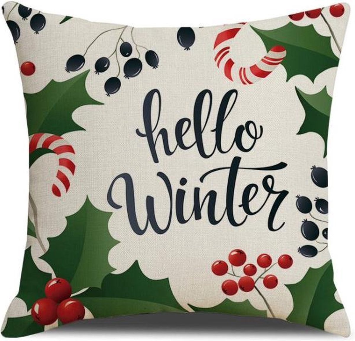SUNMOOL Kerst Kussenhoes - Kussenhoes - Pillow cover - 45 x 45cm - Groen - 4Stuks – foto 5