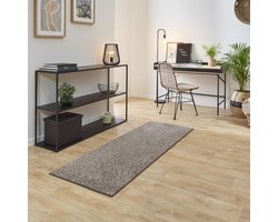 Carpet Studio Ohio Loper Tapijt 67x180cm - Vloerkleed Laagpolig - Tapijt Woonkamer en Tapijt Slaapkamer - Kleed Beige