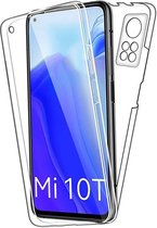 Xiaomi Mi 10T 5G Hoesje en Screenprotector in 1 - Xiaomi Mi 10T 5G Case 360 graden Transparant