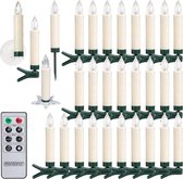 Monzana LED Kaars Kerstverlichting – 30 Stuks op Batterij Dimbaar - Warm wit