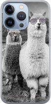 iPhone 13 Pro hoesje siliconen - Lama cool hipster | Apple iPhone 13 Pro case | TPU backcover transparant