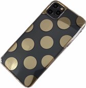 Apple iPhone 7 / 8 / SE - Silicone rondjes zacht hoesje Amy transparant brons - Geschikt voor