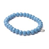 Biba crystal kralenarmband blauw - Maat 18 - 1007 - Sieraden Sjoppie