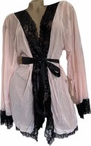 Lingerieset in kimono stijl onesize 34-38 lichtroze