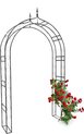 tuinboog metaal - pergola klimplanten - 242 x 138 x 35,5 cm - metaal - zwart