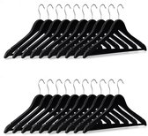 Cintre Relaxdays - 20 pièces - tige pantalon - bois noir