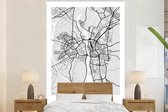 Behang - Fotobehang Stadskaart - Maastricht - Grijs - Wit - Breedte 195 cm x hoogte 300 cm - Plattegrond