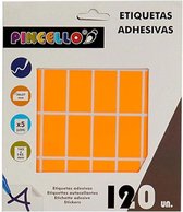 Pincello Zelfklevende Etiketten 20 X 37 Mm Papier Oranje