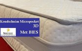 Royal Elite Matras 3D - Micro Pocket Bamboo HR45 Koudschuim 7 zones met Biez 23CM - Stevig ligcomfort - 90x210/23