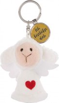 sleutelhanger Ich besch√ºtze dich junior 7 cm pluche wit/geel