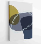 Canvas schilderij - Earth tones organic shape Art design for poster, print, cover, wallpaper, Minimal and natural wall art. 3 -    – 1859561368 - 50*40 Vertical