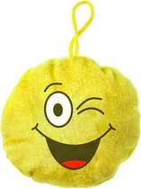 knuffel-emoji knipoog geel 10 cm