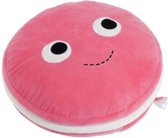 knuffel Yummy World: Macaron 40 cm pluche roze/wit