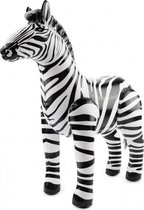opblaasbare zebra 60 x 55 cm zwart/wit